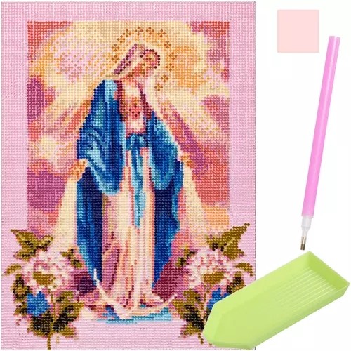 Set broderie cu diamante icoana, accesorii incluse, dimensiune 30x40 cm - imagine 13